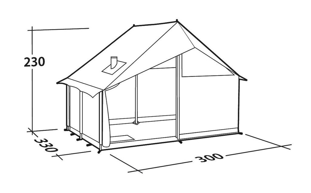 Robens Prospector Castle – 8-Person Polycotton Cabin Tent with Stove Port