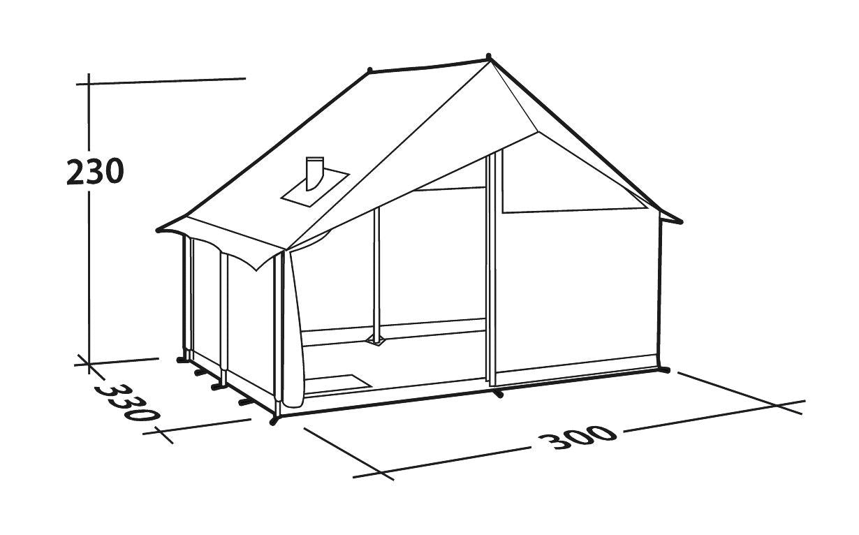 Robens Prospector Castle – 8-Person Polycotton Cabin Tent with Stove Port