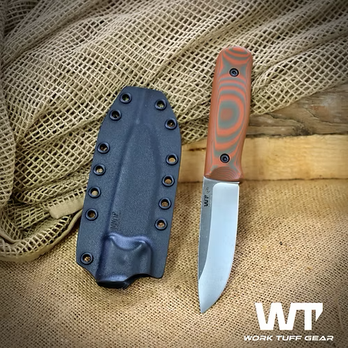 Work Tuff Gear Forester Gen 2 – SK85  Bushcraft Knife by Alex Auroraborealisknives (ODG / Orange)