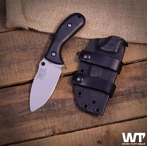 Work Tuff Gear Klapatche – SK85 Drop Point Fixed Blade (Ghost Finish / G10 Handle)