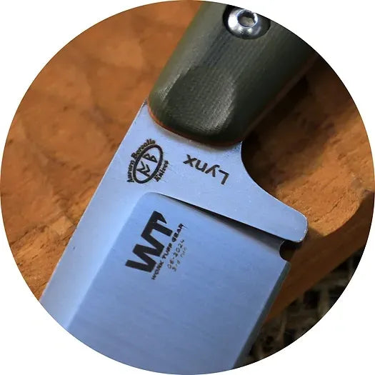 Work Tuff Gear Lynx – N690 Cryo Compact Fixed Blade by Alex Auroraborealisknives (ODG / Orange Liner)