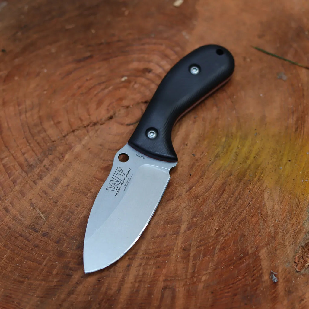Work Tuff Gear Klapatche – SK85 Drop Point Fixed Blade (Ghost Finish / G10 Handle)