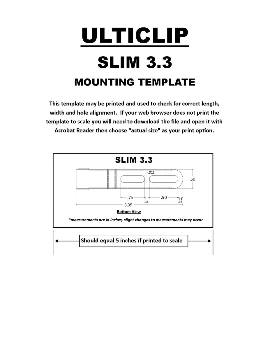 Ulticlip Slim 3.3 – Low-Profile Belt-Less Carry Clip