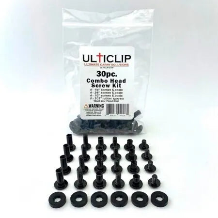 Ulticlip 30-Piece Combo Head Screw Kit – Universal Mounting Hardware