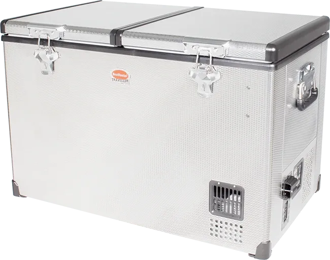 SnoMaster SMDZ-TR82D Stainless Steel Dual Zone Fridge/Freezer - 82L